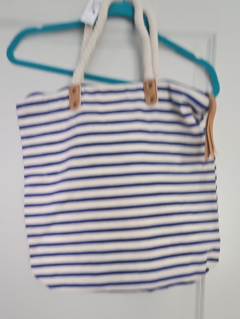 Summer & Rose Brittany Striped Rope Handle Tote NWT